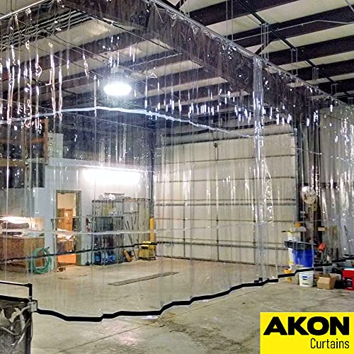 AKON Curtain Track Industrial Divider Curtains | Partition Space Quickly | Curtain Track Included | Quick Rolling and Easy to Clean | Divide Work Areas Quickly Customized Curtains Vinyl AKON Curtain Track
