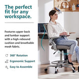 Smug Drafting Chair with Flip-up Arms, Height Adjustable Standing Tall Office Desk Chair with Foot Ring, Ergonomic Swivel Computer Chairs with Rolling Wheels, Grey SMUGDESK