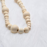 2PCS 86in Christmas Wood Bead Garland, Creative Wooden Beads Garland for Christmas Valentine‘s Day Decor, Farmhouse Wall Home Rustic Country Natural Holiday Decoration Hanging Prayer Beads Abitoncc