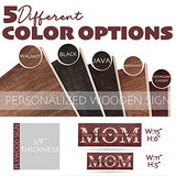Mothers Day Gifts - Mom Sign Personalized with Kids Names - 4 Wooden Colors, 5 Fonts, 2 Sizes - Custom Rustic Wood Mom Sign GIFTBYGIFTY