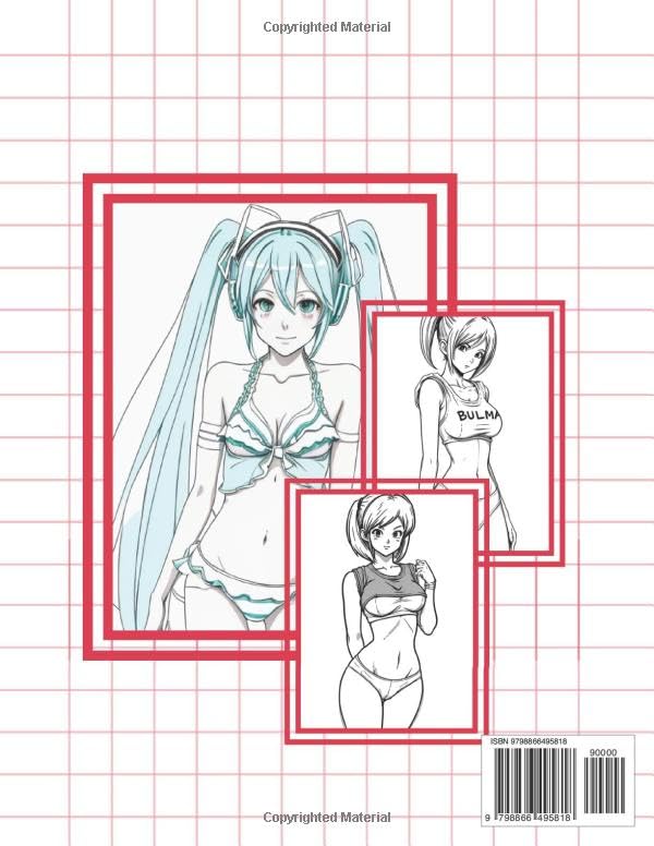 Naughty Anime Fan Service Coloring Book for Adult 18+: Sexy NSFW Adult, Sexy Anime Cosplays Girls Erotic Illustrations