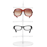 Anetiry 2 Pack Sunglasses Rack Eyeglasses Display Stand Holder Storage Organizer for 5 Glasses Acrylic Jewelry Eyewear Display for Selling Clear Anetiry