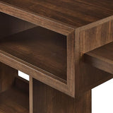 Crosley Furniture Nashville Mid Century Modern Console Record Player Stand, Stores Up to 280 Vinyl Records, Large, Brown Crosley Furniture
