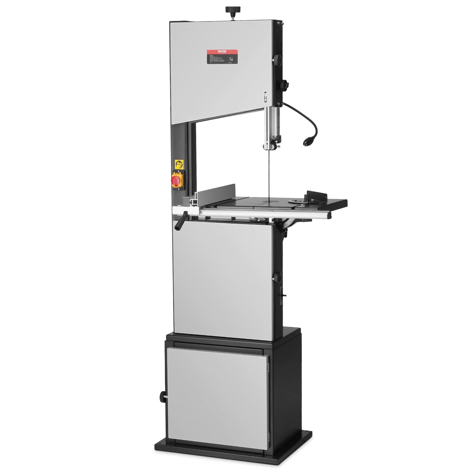 VEVOR Band Saw, 14-Inch, 480-960 RPM Continuously Viable Benchtop Bandsaw, 1100W 1-1/2HP Motor, with Optimized Work Light Workbench Stand Cabinet Assembly and Miter Gauge, for Woodworking Alu - WoodArtSupply