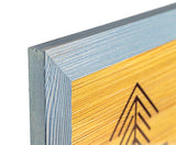 Rustic Wooden Picture Frame 4x6 Inch - Set of 2-100% Natural Farmhouse Distressed Wood with Real Glass - Made for Wall Hanging and Tabletop Display - Blue Turquoise Wood Side Company