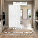 CHICOLOGY Sliding Door Blinds, Blinds for Sliding Glass Doors, Sliding Glass Door Blinds, Vertical Blinds for Patio Doors, Room Divider, Hexagon, W:46-86 x H: 0-96 inch CHICOLOGY