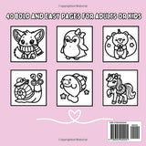 Cute Animals: Coquette Inspired Bold and Easy Coloring Book for Adults or Kids (Bold and Easy Coloring Books) WoodArtSupply