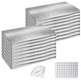Garage Door Insulation Kit 16P Double Bubble Window Heat Insulation Panels, 6MM 24" x 54" Reflective Aluminum Foil Summer/Winter Barrier Insulation Sheets with 120 Adhesive Tapes for Garage Attic Wall ToLanbbt