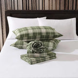 Eddie Bauer - Full Bed Sheets, Cotton Flannel Bedding Set with Matching Pillowcases, Brushed for Extra Softness, Deep Pocket, Oeko-Tex Certified (Heartland Plaid Green) Eddie Bauer