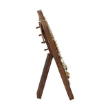 MOOCA Foldable Wooden Easel Necklace Display for Larger Necklaces, Portable Jewelry Organizer with Curved Top Design, Brown Color MOOCA