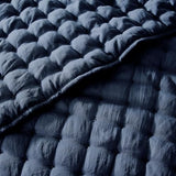 WDCOZY Navy Blue Twin Size Quilt Bedding Sets with Pillow Sham, Lightweight Soft Bedspread Coverlet, Quilted Blanket Thin Comforter Bed Cover, All Season Summer Spring, 2 Pieces, 68x90 inches WDCOZY