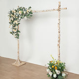 Balsa Circle 7.5 feet Natural Birch Wood Square Backdrop Stand Wedding Arch Wedding Party Event Reception Home Decorations Supplies Balsa Circle
