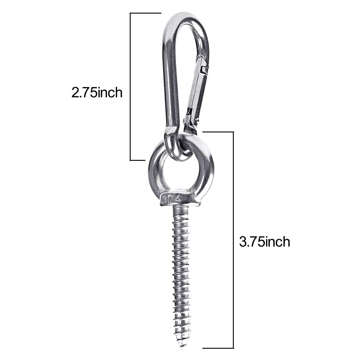 Heavy Duty Hammock Hanging Kit - 1400 LBS Capacity, Stainless Steel Hooks & Carabiners for Indoor/Outdoor Hammocks, Yoga Swings & Chairs Cyfie