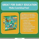 Mudpuppy Animals Of The World - Jumbo 25 Piece Jigsaw Floor Puzzle Featuring Lions, Elephants, and More! Mudpuppy