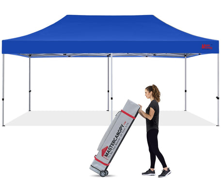 MASTERCANOPY Pop Up Canopy Tent Commercial Grade 10x20 Instant Shelter (Blue) MASTERCANOPY