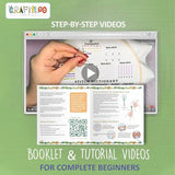 CRAFTILOO Embroidery Kits for Adults Hand Embroidery kit for Beginners with Stamped Embroidery Patterns Starter Embroidery Kit. Needlepoint kit Cross Stitch kit for Teens& Adults Cactus
