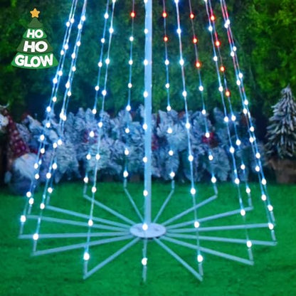 Ho-Ho-Glow Indoor and Outdoor 7ft 295 LED Christmas Tree with Adjustable Lights Music Modes, and Scenes with App Control, Pre-Lit Seasonal Decoration