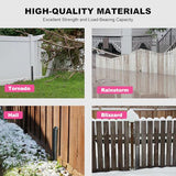 IRONBARBIE Thickened Fence Post Repair Kit, Steel Fence Post Stakes, Anchor Ground Spike for Fix Broken 4x4/6x6 Wood Fence Post Support (Thicker ironbarbie