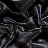 HOdo Home Satin Duvet Cover Twin Size, 3 Piece Silk Like Comforter Cover, Ultra Soft and Breathable Bedding Set with Zipper Closure & Corner Ties (Black) HOdo Home