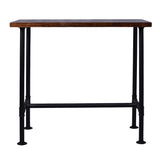 Diwhy DIY Industrial Design Pipe Dining Table Casual Pub BAR Laptop Table Modern Studio Wood and Metal Rectangular Dining Table homeoffice Desk Breakfast high bar Table Walnut Desktop 47.3" × 23.6" Diwhy