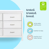DaVinci Charlie 6-Drawer Double Dresser in White DaVinci