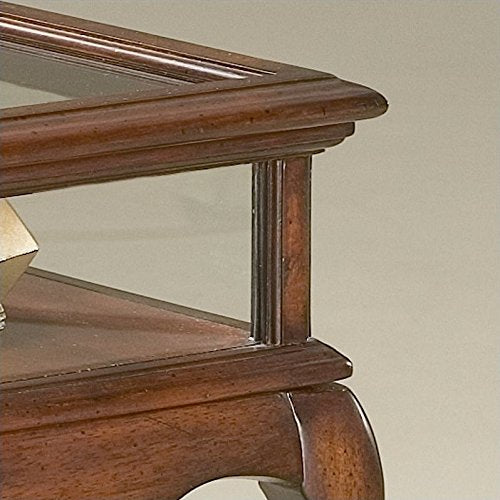 BOWERY HILL Solid Wood Traditional Curio Table in Cherry Finish BOWERY HILL