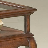 BOWERY HILL Solid Wood Traditional Curio Table in Cherry Finish BOWERY HILL