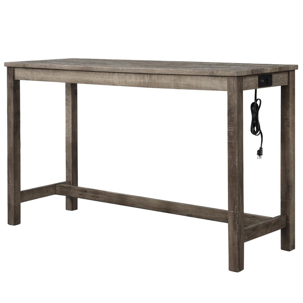 Cooper Antique Oak Rectangle Bar Table by Best Master Furniture Best Master Furniture