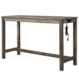 Cooper Antique Oak Rectangle Bar Table by Best Master Furniture Best Master Furniture