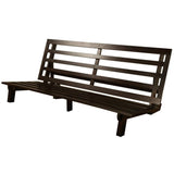 Kodiak Furniture Carson 75" Traditional Full-Size Wood Futon Frame, Solid Pine Construction, Assembly Required, in Java Brown Finish Kodiak Furniture