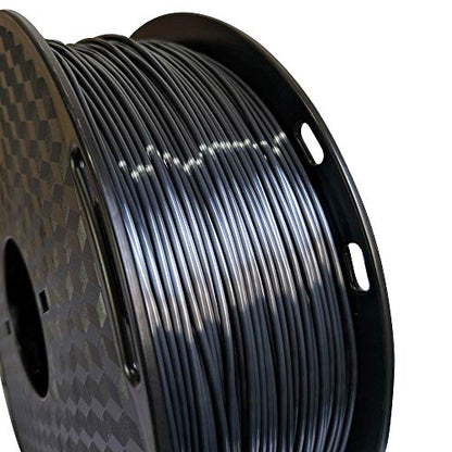 CC3D Silk Black PLA Filament 1.75mm 1KG 3D Printing Filament Silky Black PLA Gloss Shiny Metallic PLA Black 3D Printer Material FDM 3D Printer - WoodArtSupply