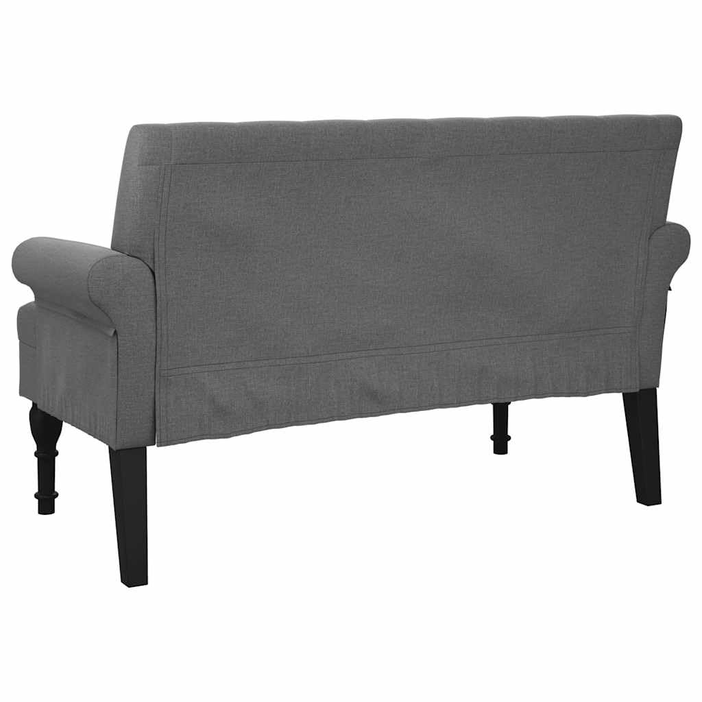 vidaXL 47" W Small Loveseat, Fabric Chesterfield Sofa with Button Tufting & Rolled Armrests for Small Spaces, 2 Seater Couch for Living Room & Bedroom, Dark Gray vidaXL