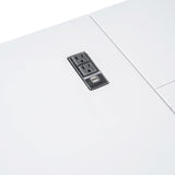 Queen Size Murphy Wall Bed, Solid Pine, USB Charging Station, Bookshelves, Storage Wardrobes - White Harper & Bright Designs