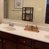 Wooden Vanity Bathroom Trays, Farmhouse Wood Perfume Tray Home Rustic Decor Plate, Kitchen Counter Top Storage, Rectangular Sink Organizer Tray for Soap Bottle Accessories GinSent