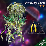 Piececool 3D Metal Puzzles for Adults - Marine Organism Jellyfish Night Light with USB Plug, Hobbies DIY Metal Arts & Crafts 3D Model Building Kits, Creative Gifts & Home Decor