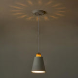 LAMKNVS Mini Pendant Light Fixtures White Wood Pendant Lighting for Kitchen Island 7.87in Cone Modern Ceiling Hanging Lights Hollow Shade Nordic Island Light for Counter, Bar, Hallway LAMKNVS