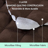 Luxshare Home Reversible Couch Cover for 3 Cushion Couch Sofa Cover Washable for Pet Friendly with Elastic Straps Water Repellent(Sofa, Chocolate/Beige) Luxshare Home