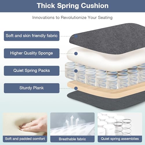 Big and Tall Fabric Office Chair 400lbs High Back Executive Computer Desk Chair with Flip Up Armrest, Breathable Fabric Adjustable Height Ergonomic Home Office Heavy Duty KWKSV
