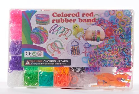 UUEMB 3000+ Rubber Band Bracelet Kit, Colorful Loom Bracelet Making Kit with Storage Box, DIY Art Craft Set with Charms Beads for Beginners Birthday Christmas Parties Gift UUEMB