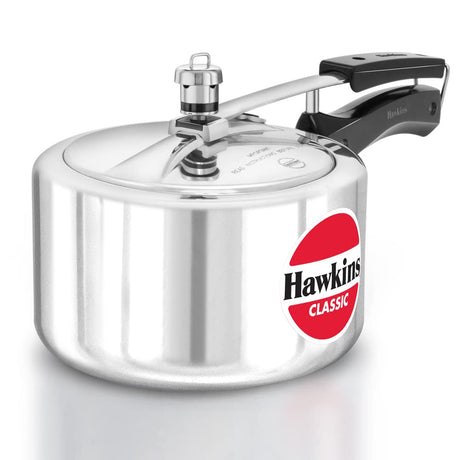 Hawkins Classic 3Liters(Wide) Aluminium Inner Lid Pressure Cooker(Silver) HAWKINS