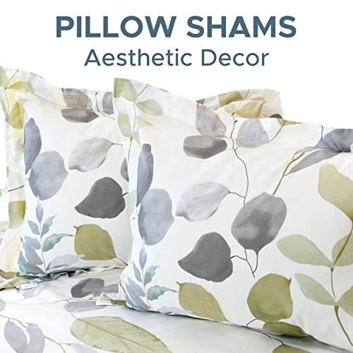 Essina Duvet Cover Set – 3 Pcs Queen Duvet Cover Set with 1 Queen Duvet Cover and 2 Pillow Shams – 620 Thread Count – Soft Cotton Duvet Cover Queen Size – Luxurious Cotton Comforter Cover – Watercolor Essina