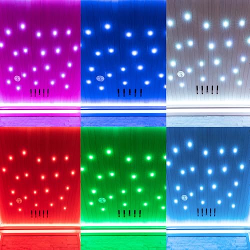 Woodbridge Infrared Home Sauna Room 2 Person Hemlock Wooden Indoor Sauna,7 Carbon 2230W/120V Heaters,with Led Color Therapy Light,Bluetooth Speaker,Tempered Glass,Touch-Tone Keypad and A Top Vent WOODBRIDGE