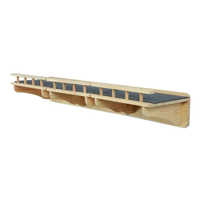 Natural Solid Wood Wall Mounted Cat Shelves, Superhighway Walkway Balcony Cat Wall Furniture Shelves, Wall Steps Stairs, Wall Perch