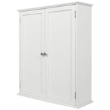 ALAPUR 27.6in Length Bathroom Cabinet Wall Mounted,Over Toilet Storage Cabinet with 2 Doors and Adjustable Shelves,Wood Medicine Cabinet for Bathroom, White ALAPUR