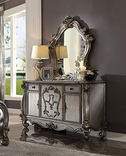 Acme Versailles Mirror in Antique Platinum