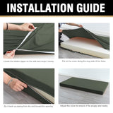 PrinceDeco Full Mattress Cover for Traditional Japanese Futon Mattress, Soft and Snug Futon Cover for Sleeper Sofa Bed/Folding Mattress Couch with Zipper, Machine Washable, Loden Green PrinceDeco