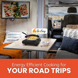 Elite Gourmet ESB-301BF Countertop Single Cast Iron Burner, 1000 Watts Electric Hot Plate, Temperature Controls, Power Indicator Lights, Easy to Clean, Black Elite Gourmet