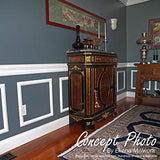 Ekena Millwork PNL16X20AS-02 16"W x 20"H x 1/2"P Ashford Molded Scalloped Wainscot Wall Panel Ekena Millwork
