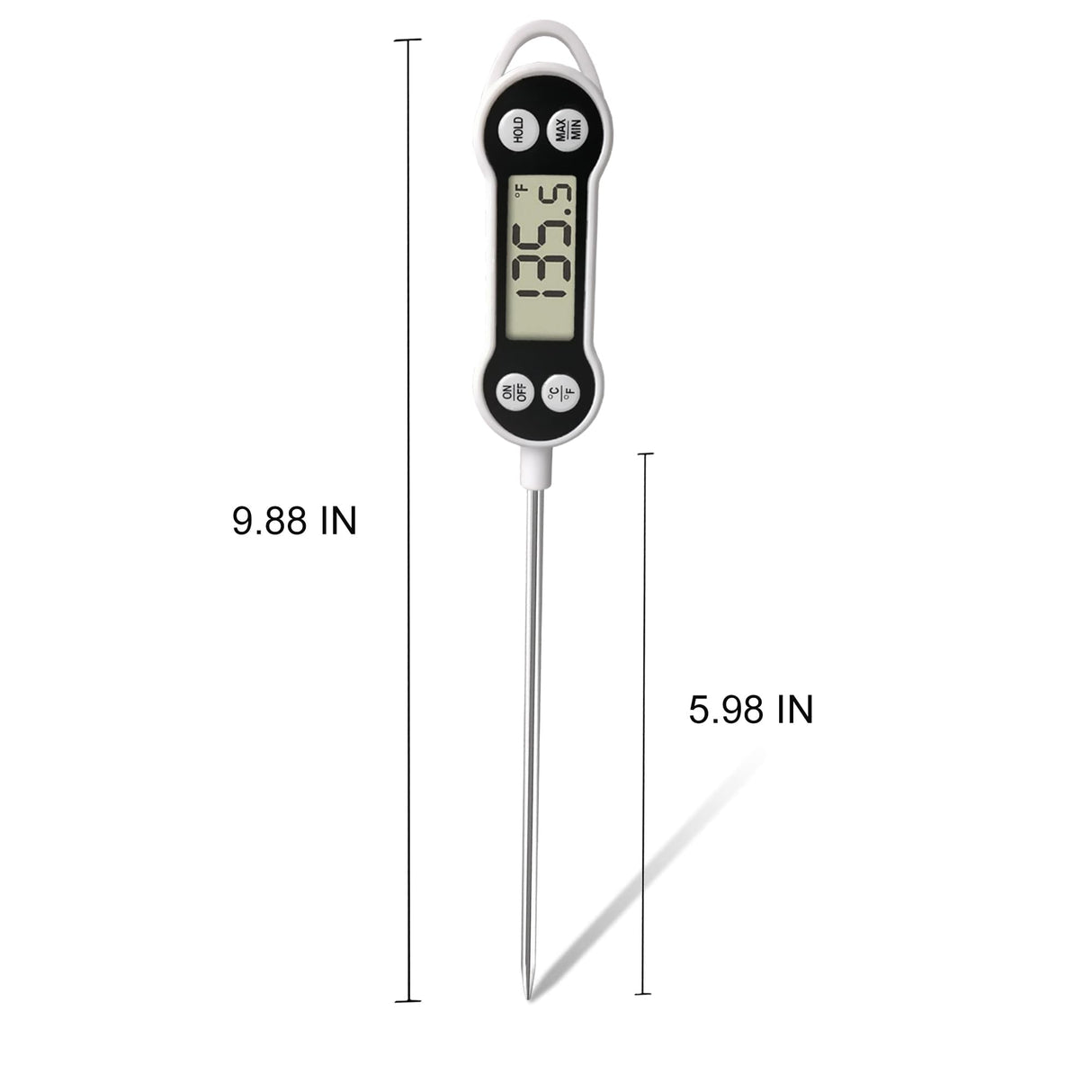 Digital Meat Food Thermometer for Cooking Kitchen BBQ Grill, Probe Instant Read Thermometer for Candy Candle Milk Deep Fry Baking Temperature NANGOALA
