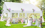COBIZI 20x20FT Tents for Parties Heavy Duty Canopy, Carpas para Fiestas with 4 Removable Sidewalls with Built-in Sandbag, Waterproof, UV50+, White COBIZI